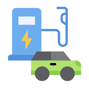 Electric Car, Charging, Charging Station, Green Energy, Car, Transportation, Technology, Ecology, Renewable Energy, Environment, Power icon