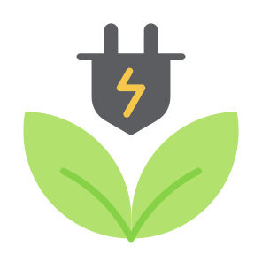 Energy, Electricity, Green Power, Sustainability, Environmental, Ecology And Environment, Environment, Plug, Leaf, Ecology icon