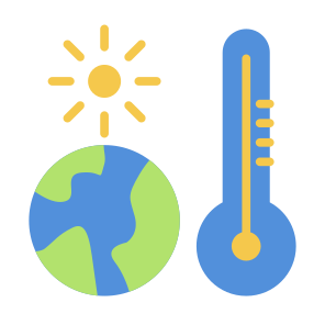Global Warming, Warm, Global, Warming, Temperature, Thermometer, Sun icon