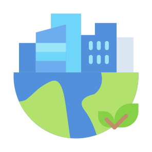 Green City, Green Building, Green House, Ecology, Green Home, Urban icon