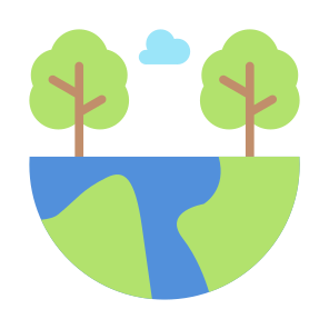 Green Earth, Forest, Sustainable, Nature, Tree, World, Planet Earth icon