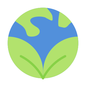 Green Earth, World, Leaves, Green, Ecology, Environment, Planet Earth, Sustainability, Ecosystem icon