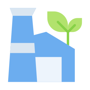 Green Factory, Eco Factory, Eco Industrial, Manufacturing, Ecology And Environment, Green Energy, Manufacture icon