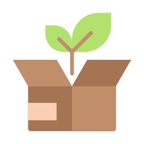 Organic Product, Go Green, Eco Friendly, Organic, Package, Plant, Box icon