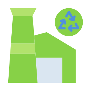 Recycling Plant, Recycling, Factory, Eco Factory, Recycling Center,  Building icon