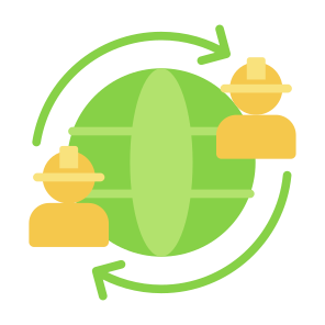 Labor Rotation, Labor, Worker, Rotation, Employee, Global icon