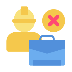 No Job, Unemployed, Jobless, Fired, Layoff, Job Loss icon