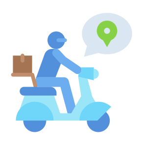 Delivery, Scooter, Box, Express, Shipping, Courier icon