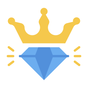 Luxury, Rich, Premium, Diamond, Crown, Royal icon