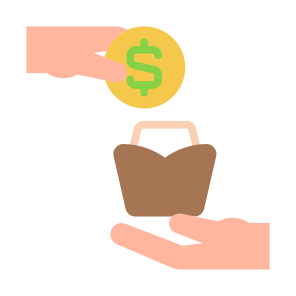 Purchase, Shopping, Money, Retail, Payment, Bag icon