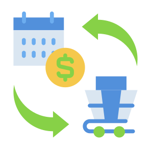 Subscription, Loop, Ecommerce, Cart, Payment, Recurring icon