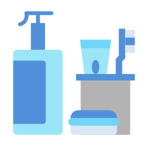 Toiletries, Hygiene, Bathroom, Shampoo, Essentials, Soap icon