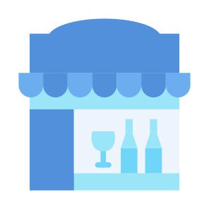Wine Shop, Liquor, Alcohol, Drink, Store, Bottle icon