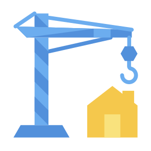 Build, House, Crane, Renovation,  Construction Site icon