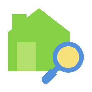 Search, House, Property, Real Estate, Evaluation icon
