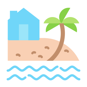 Vacation, Home, Beach, Landscape, Cottage, Resort icon