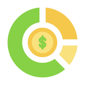 Chart, Money, Dollar, Finance, Donut Chart, Business  icon