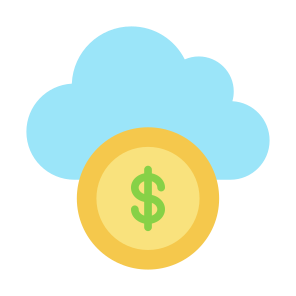 Cloud Money, Money, Cloud, Dollar, Coin, Business And Finance, Currency  icon
