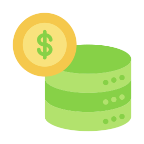 Data, Database, Money, Dollar, Server, Finance, Big Data icon