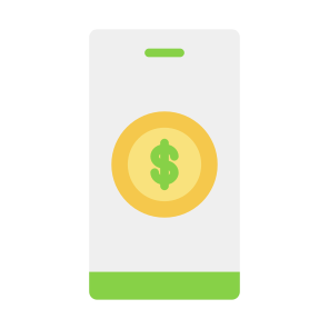 Digital Money, Smartphone, Dollar, Currency, Transaction, Banking, Online Payment icon