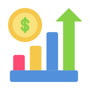 Growth, Money, Graph, Dollar, Financial, Profit  icon