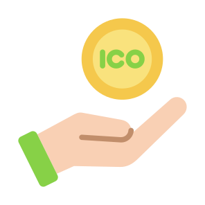Ico, Money, Hand, Coin, Blockchain, Cryptocurrency  icon