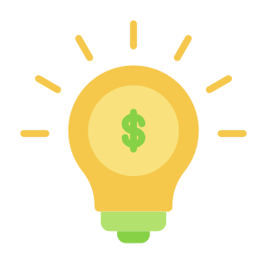 Idea, Money, Business, Light Bulb, Marketing, Dollar, Financial icon