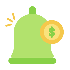 Payment Notification, Money, Dollar, Coin, Alarm, Currency, Payment, Notification icon