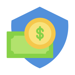 Security, Money, Shield, Dollar, Coin, Pay, Cash, Protected, Banking icon