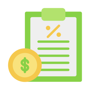 Taxation, Money, Document, Dollar, Percent, Percentage, Finance, Tax icon