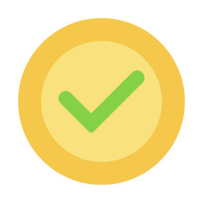 Verification, Mark, Check, Coin, Approved, Validation icon