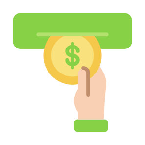 Withdraw, Money, Hand, Coin, Currency, Accounting, Atm, Business And Finance, Money Withdrawal, Cashmachine icon