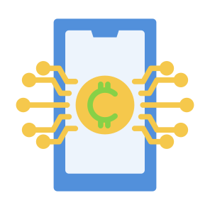 Crypto, Digital Currency, Digital Money, Digital Wallet, Cryptocurrency  icon