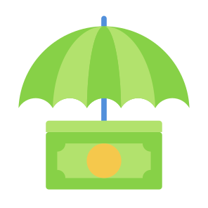 Insurance, Money, Protection, Umbrella, Payment Security icon