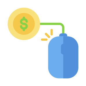 Pay Per Click, Online Payment, Computer Mouse, Money, Mouse icon