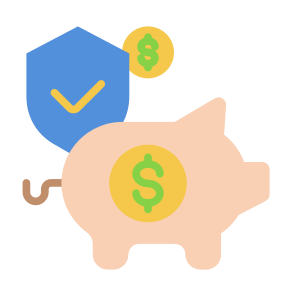 Piggy Bank, Savings, Cost Saving, Security, Bank, Money Saving icon