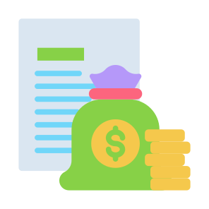 Budgeting, Funds, Loan, Document, Investment, Money  icon