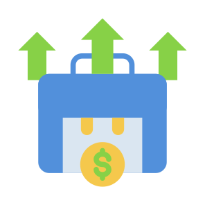 Improvement, Career, Business, Growth, Increase, Briefcase icon
