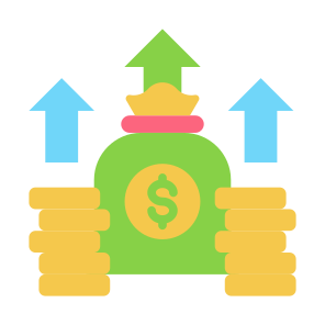 Profit Increases, Profit, Increases, Income, Money, Salary   icon