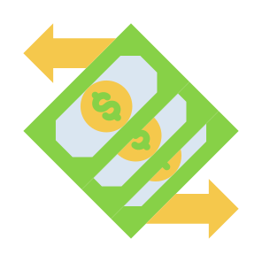 Transaction, Payment, Transfer, Bank Transfer, Money, Currency  icon