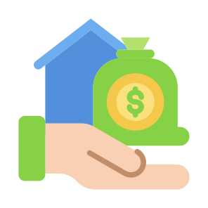 Asset, Loan, Real Estate, Money Bag, Takeover icon