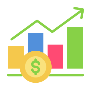 Increase, Money, Graph, Sales, Growth icon
