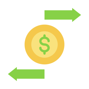 Transaction, Money, Transfer, Payment, Dollar  icon