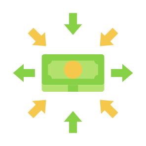 Expenses, Money, Cost, Transaction, Cash Flow icon