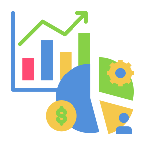 Segmentation, Analytics, Process, Research, Market icon