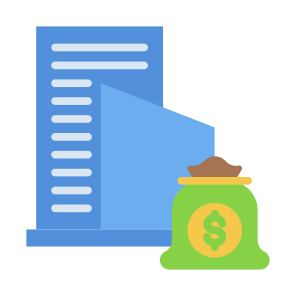 Assets, Property, Real Estate, Money, Financial, Building  icon