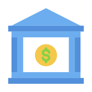 Bank Account, Bank, Saving, Monetary, Finance, Building   icon