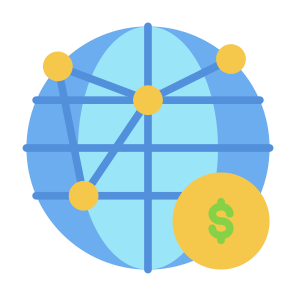Global Network, Global, Currency, Payment, Networking, Money  icon