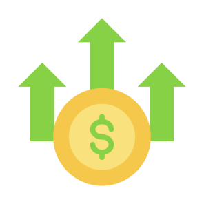 Increase, Growth, Income, Investment, Economy, Money icon