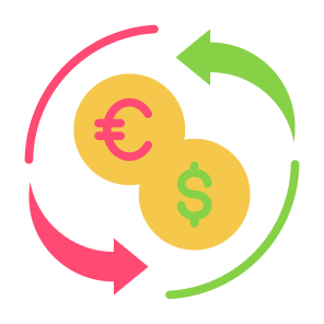 Money Exchange, Money, Exchange, Currency, Euro, Dollar icon